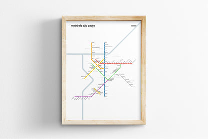 São Paulo Metro / Light Mode System Map