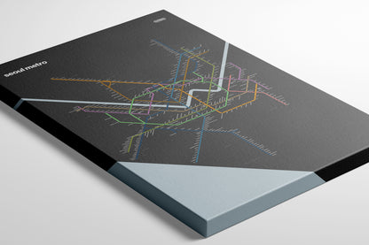 Seoul Metro 서울교통공사 / Dark Mode System Map / English