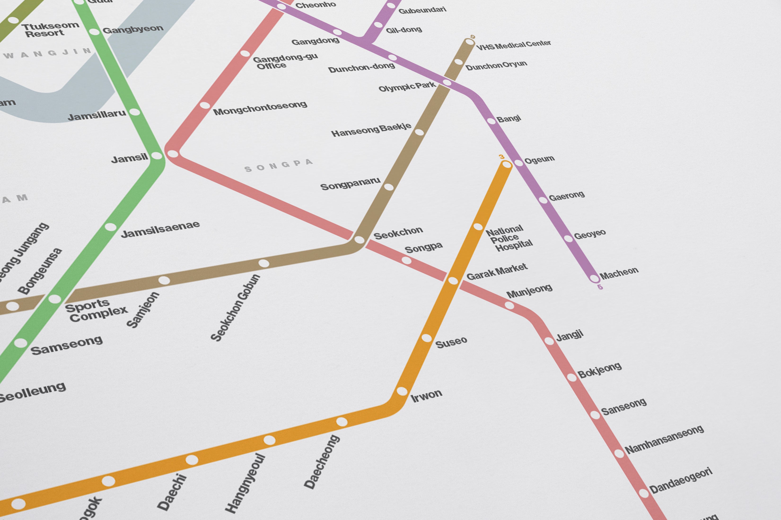 Seoul Metro 서울교통공사 / Light Mode System Map / English