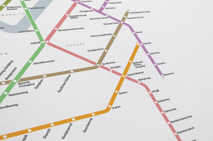 Seoul Metro 서울교통공사 / Light Mode System Map / English
