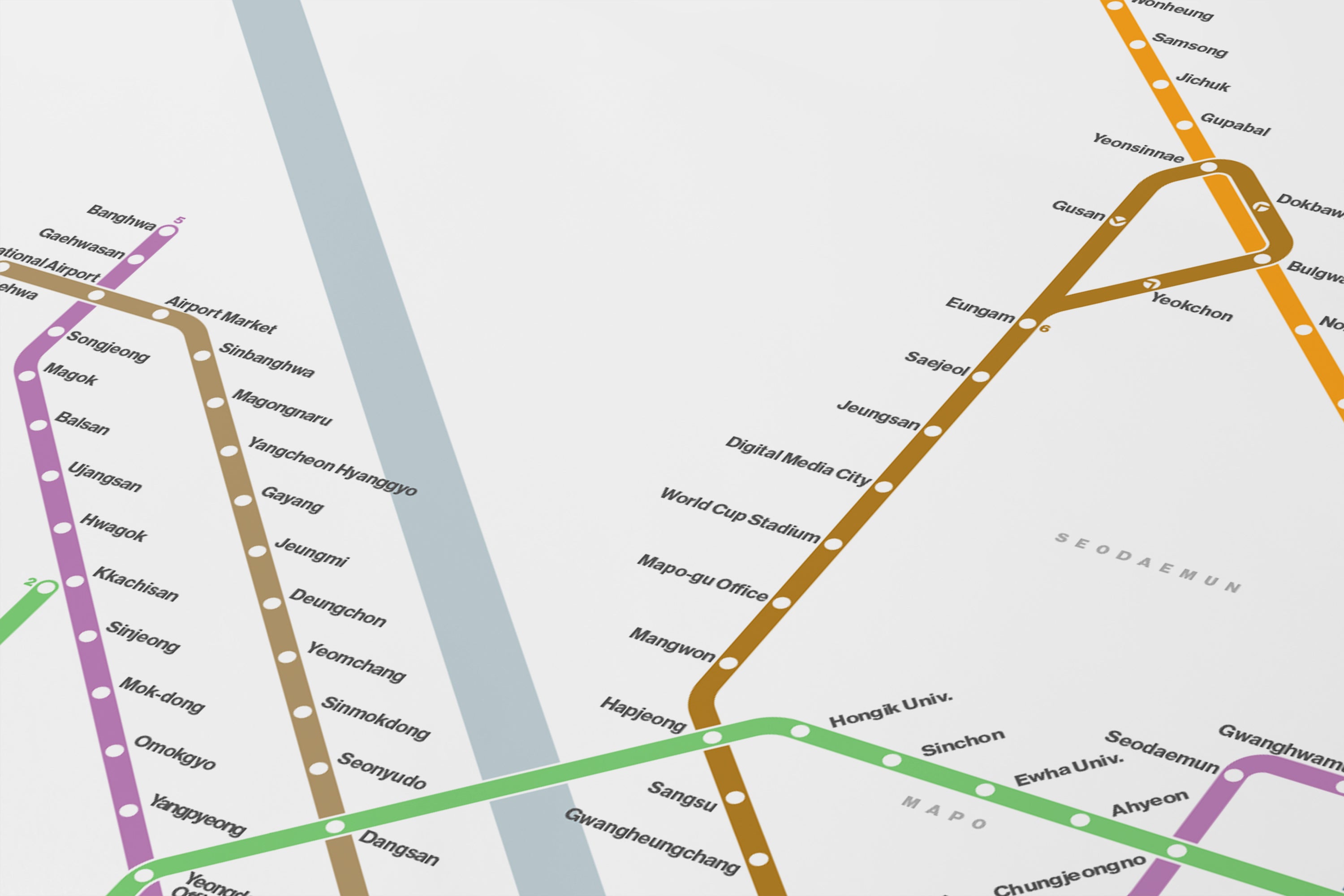 Seoul Metro 서울교통공사 / Light Mode System Map / English