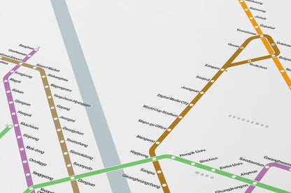 Seoul Metro 서울교통공사 / Light Mode System Map / English
