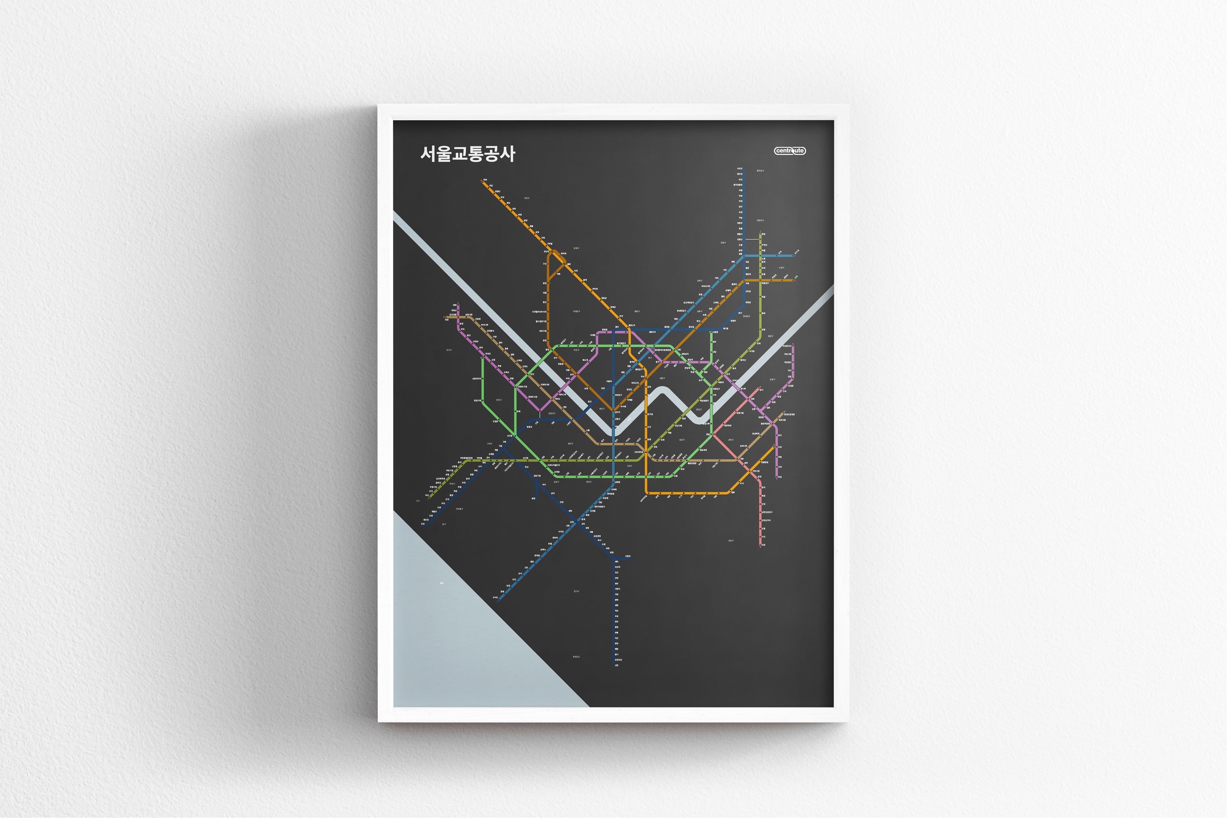 Seoul Metro 서울교통공사 / Dark Mode System Map / Hangul