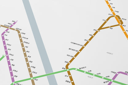 Seoul Metro 서울교통공사 / Light Mode System Map / Hangul
