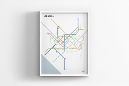 Seoul Metro 서울교통공사 / Light Mode System Map / Hangul