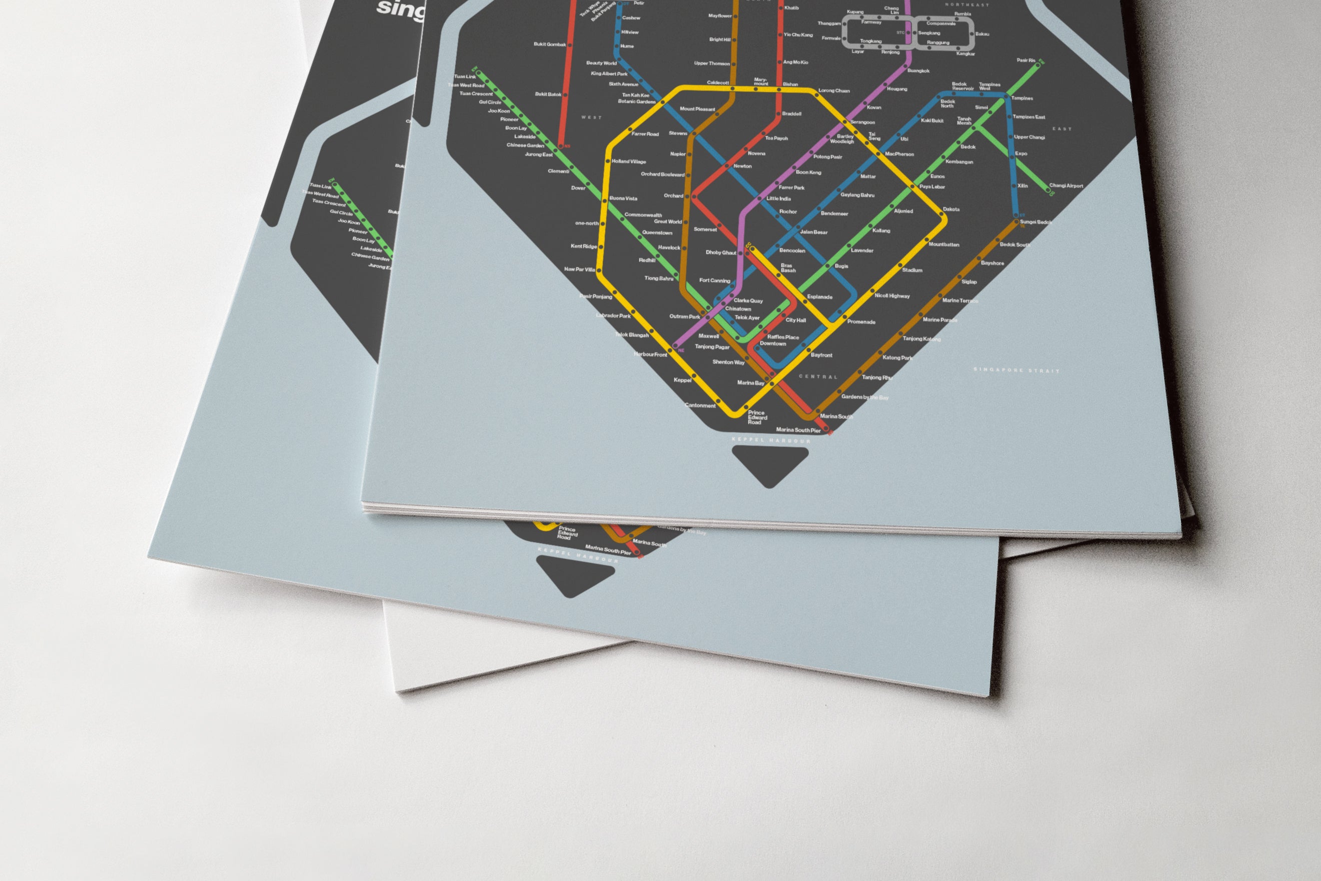 Singapore MRT 新加坡地铁系统 / Dark Mode System Map