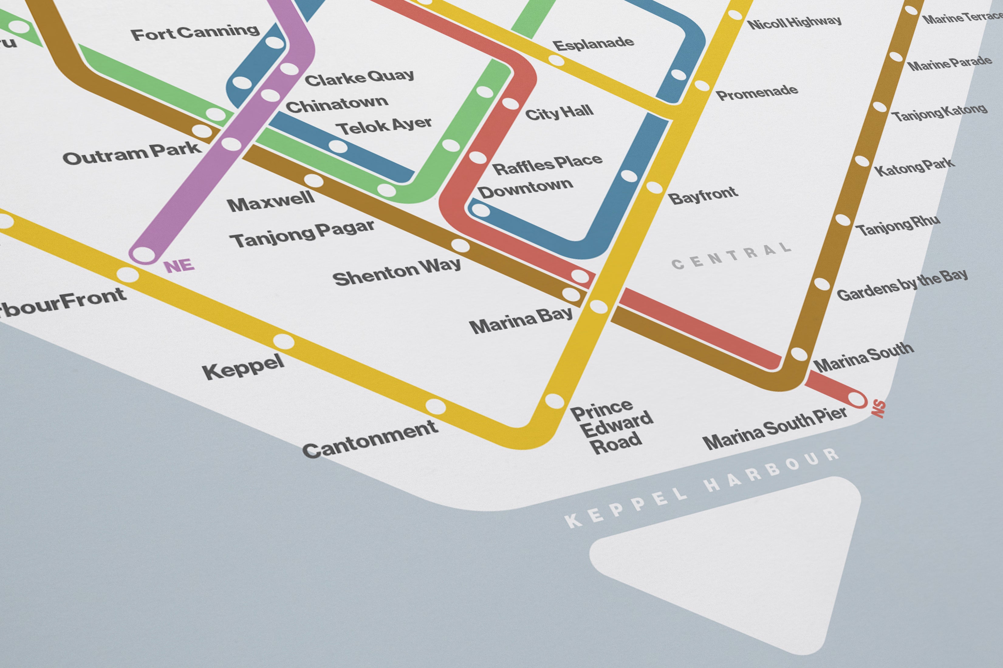 Singapore MRT 新加坡地铁系统 / Light Mode System Map