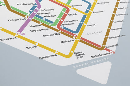 Singapore MRT 新加坡地铁系统 / Light Mode System Map