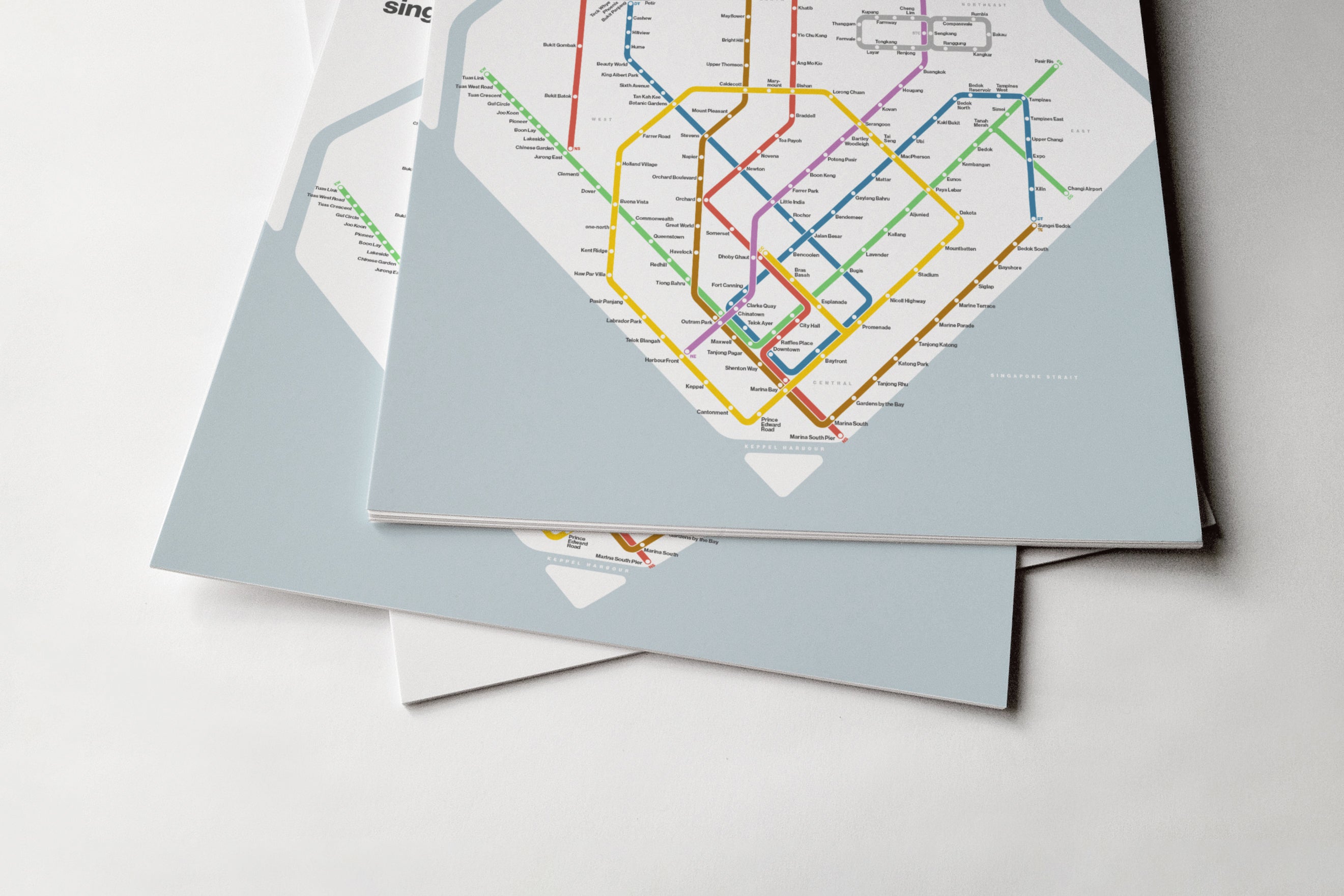 Singapore MRT 新加坡地铁系统 / Light Mode System Map