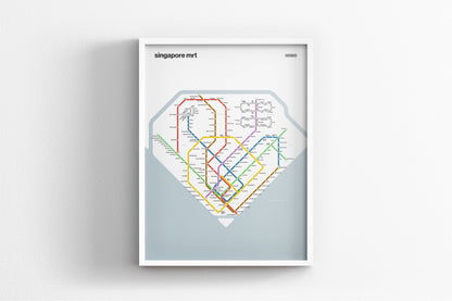 Singapore MRT 新加坡地铁系统 / Light Mode System Map