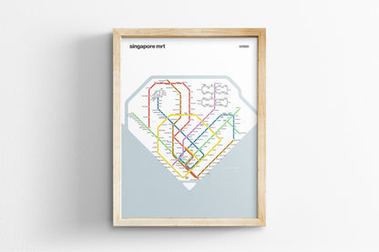 Singapore MRT 新加坡地铁系统 / Light Mode System Map