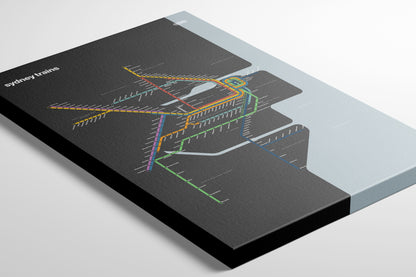 Sydney Trains / Dark Mode System Map