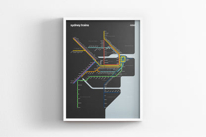 Sydney Trains / Dark Mode System Map