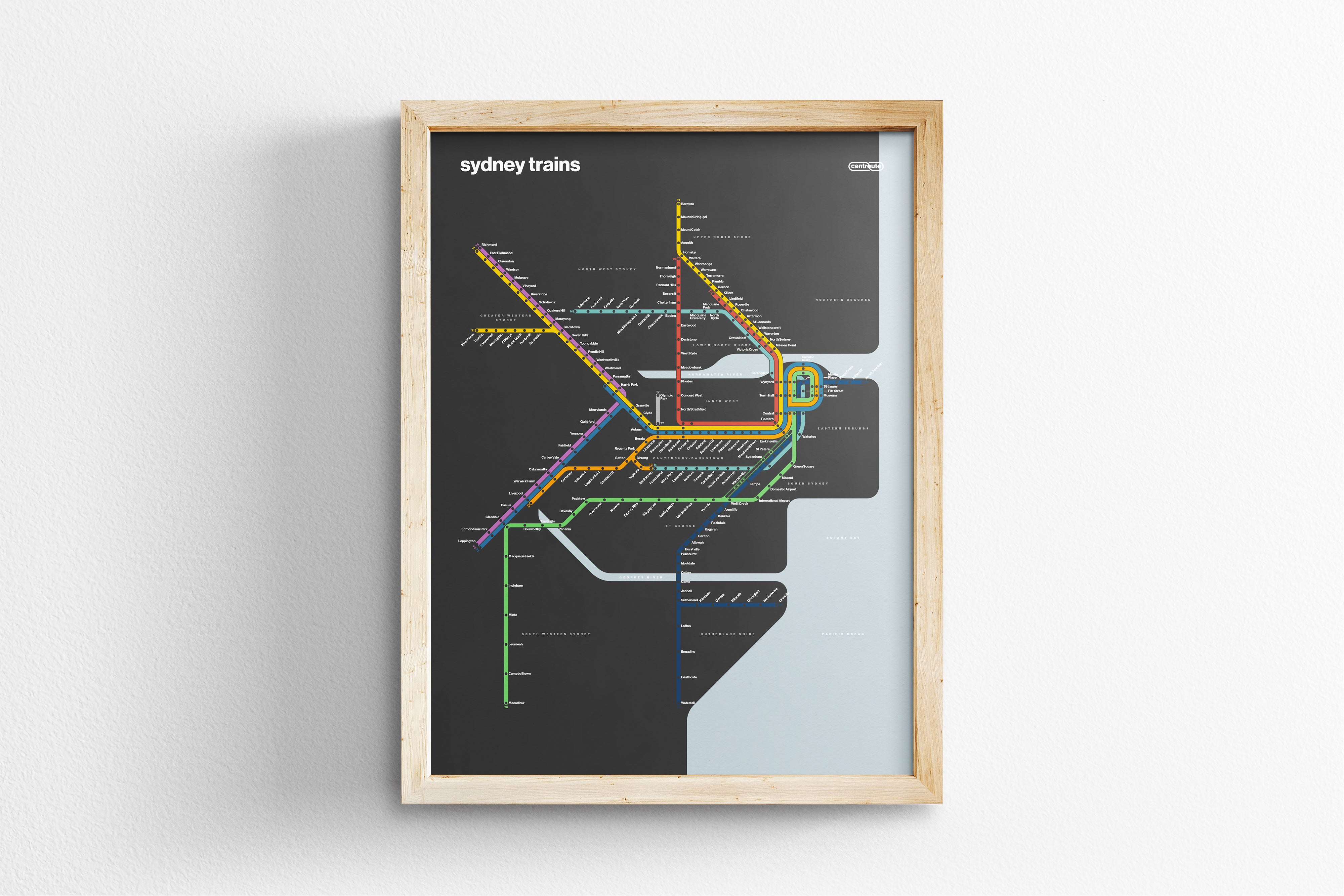 Sydney Trains / Dark Mode System Map