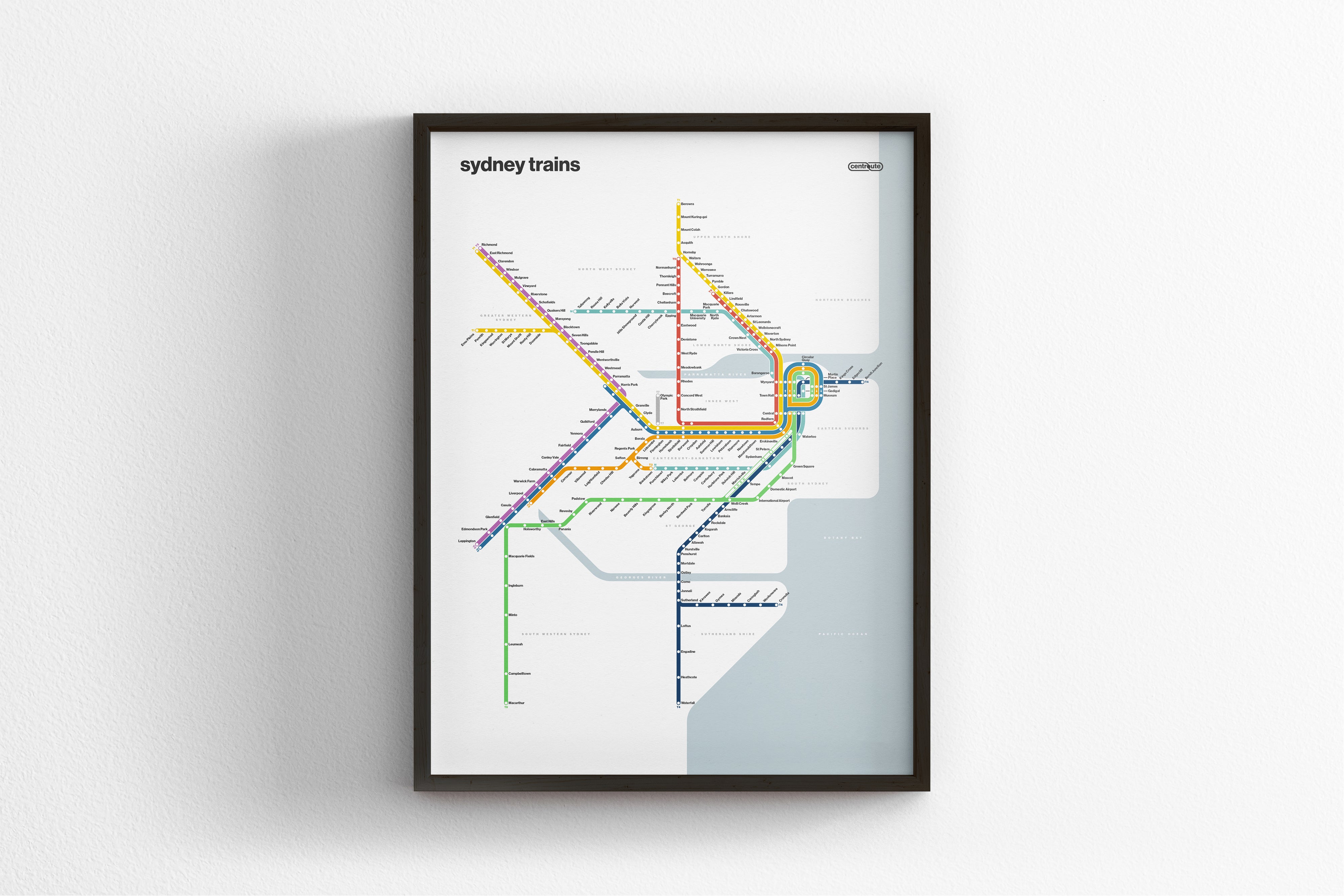 Sydney Trains / Light Mode System Map