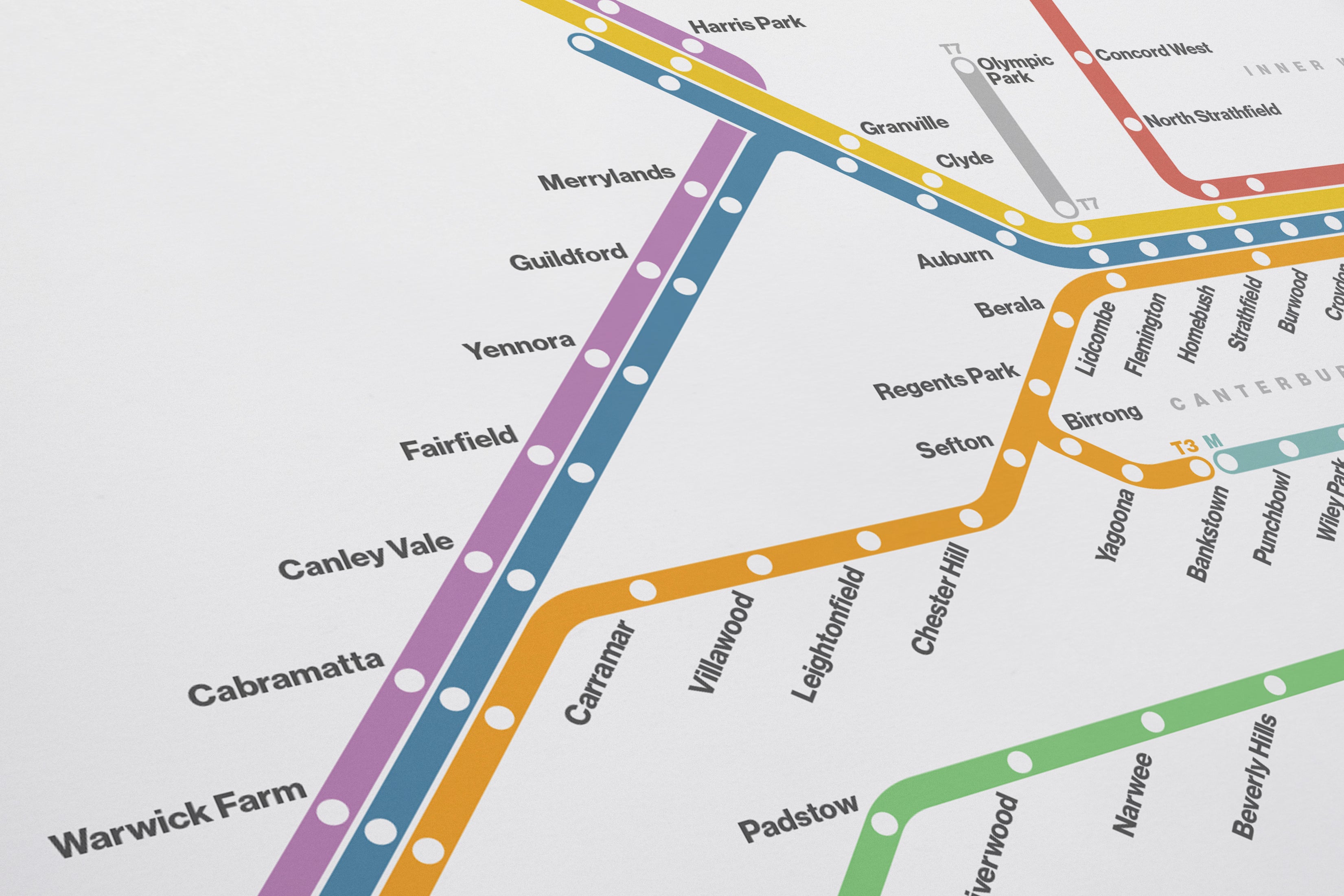 Sydney Trains / Light Mode System Map