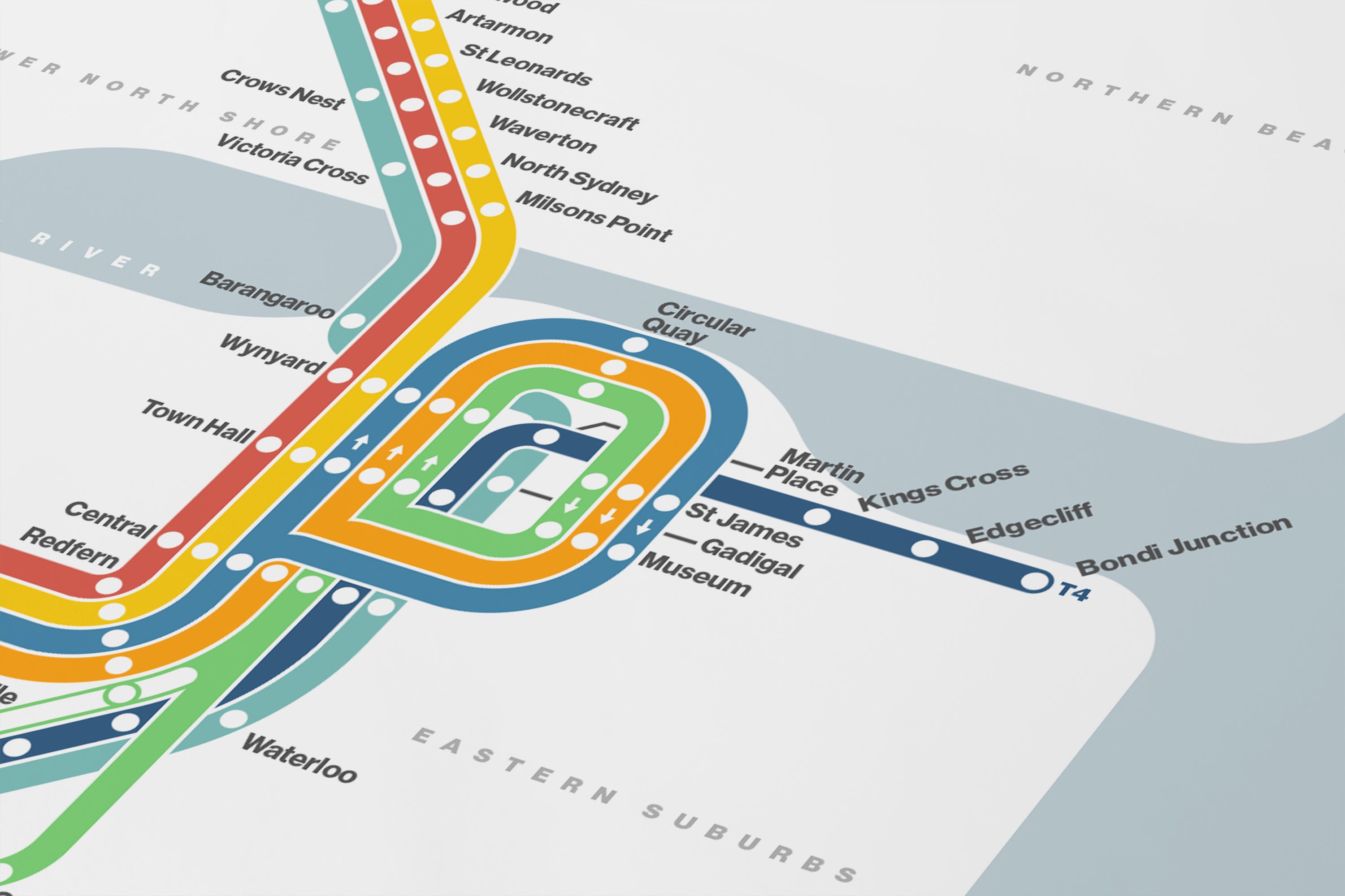 Sydney Trains / Light Mode System Map