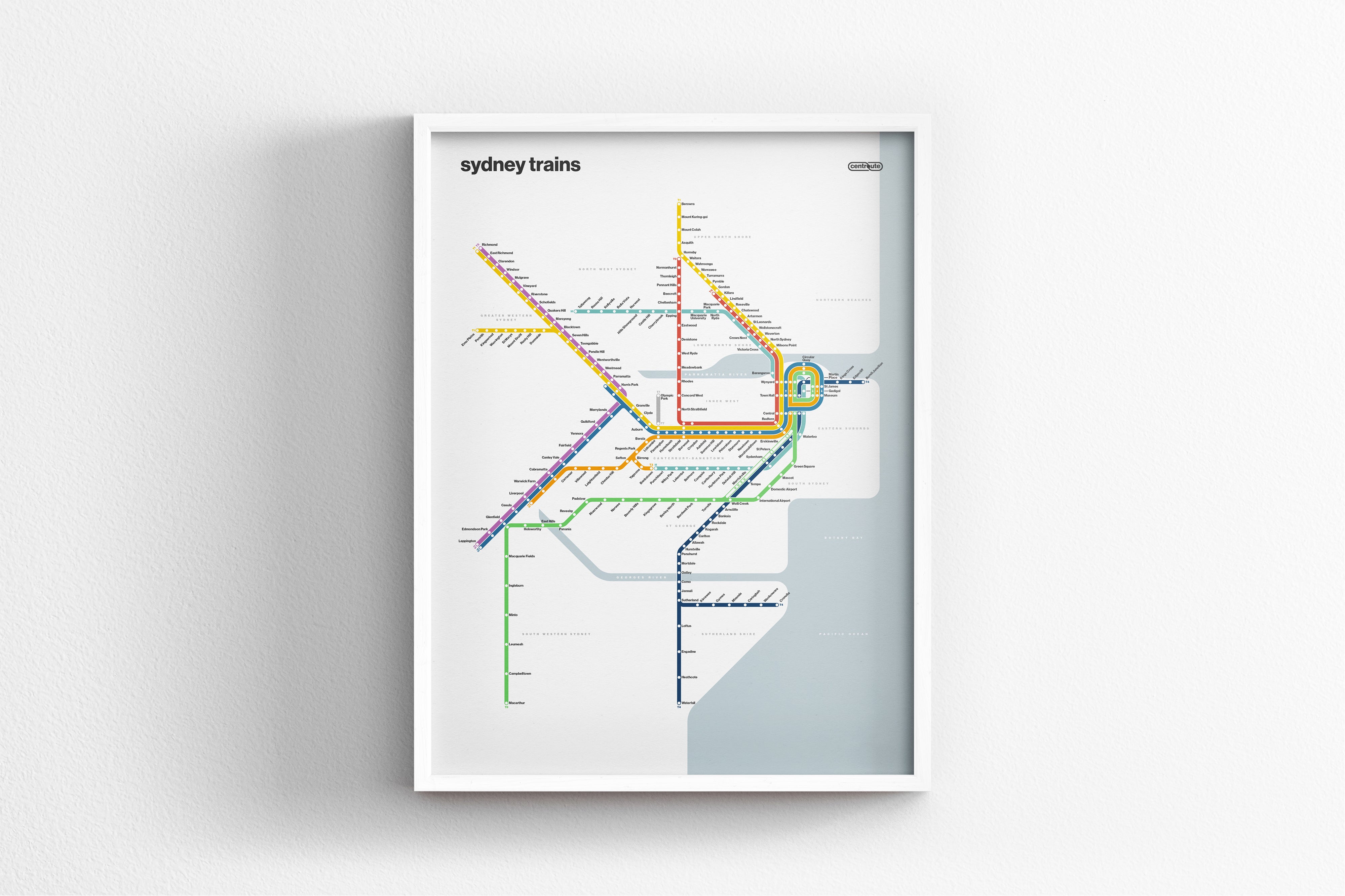 Sydney Trains / Light Mode System Map