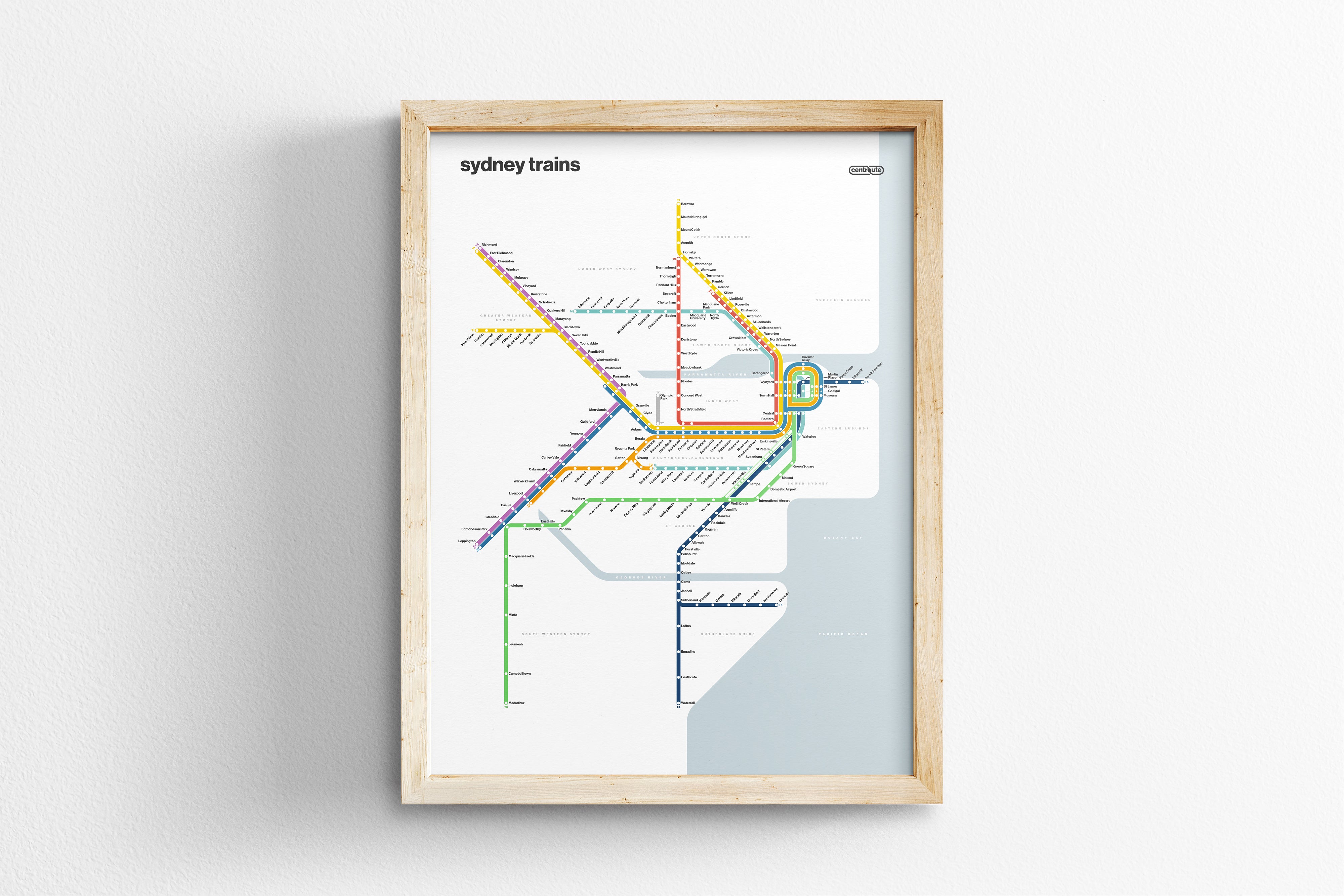 Sydney Trains / Light Mode System Map