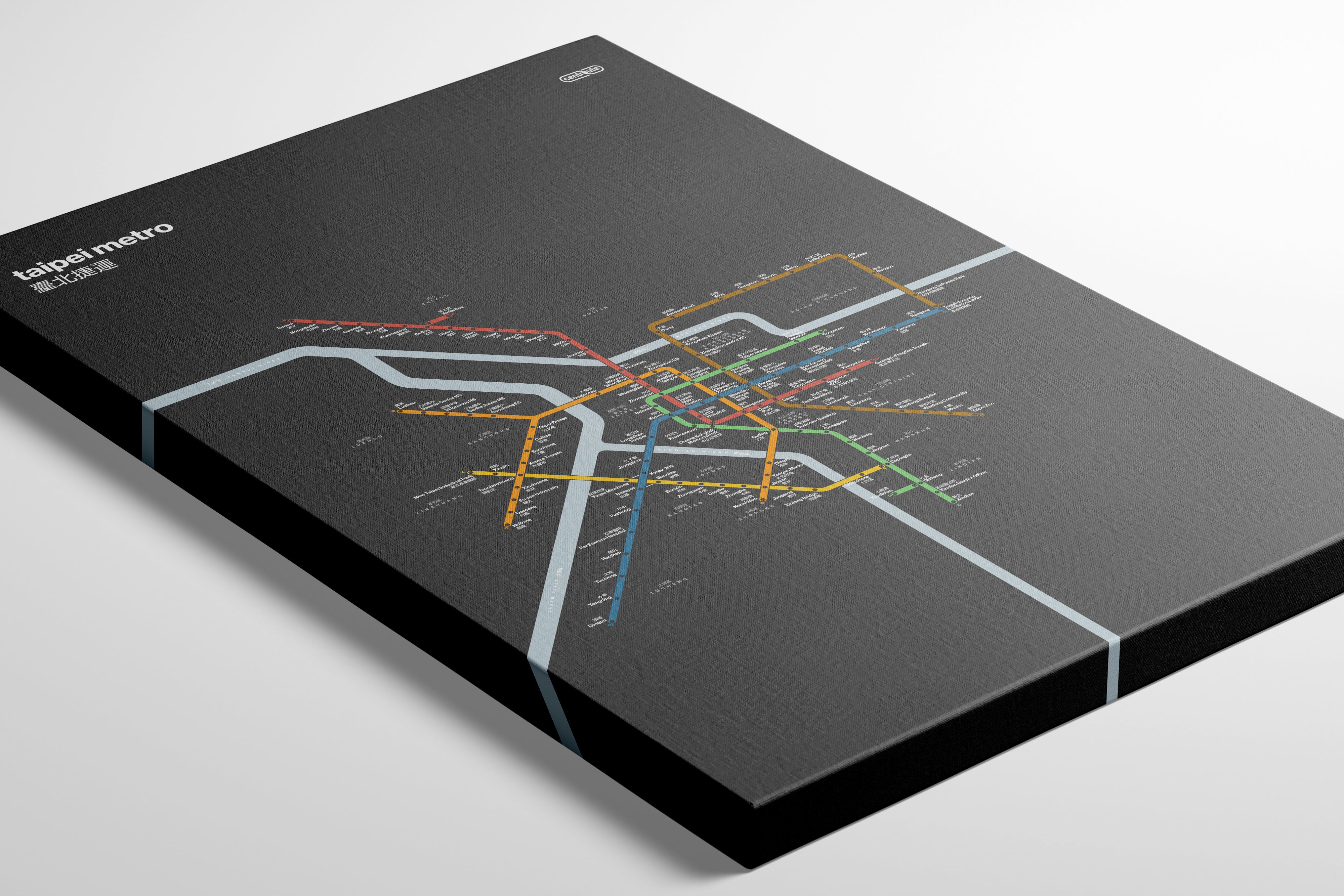 Taipei Metro 臺北捷運 / Dark Mode System Map / Bilingual
