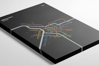 Taipei Metro 臺北捷運 / Dark Mode System Map / Bilingual