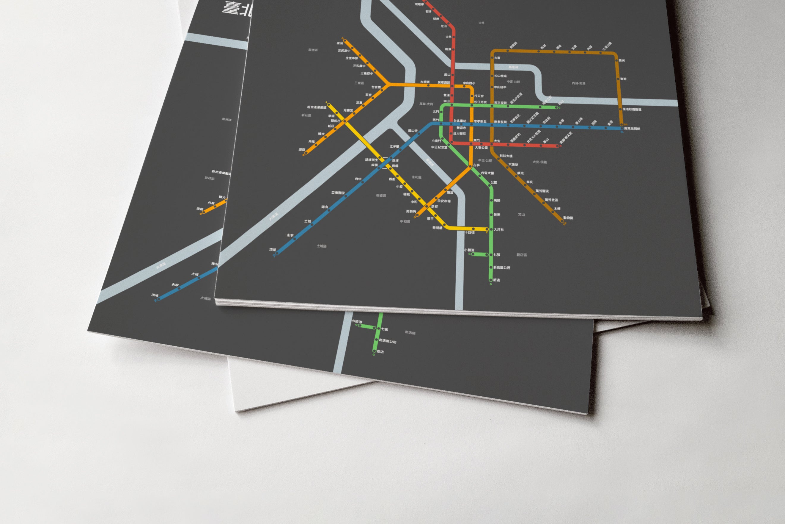 Taipei Metro 臺北捷運 / Dark Mode System Map / Chinese