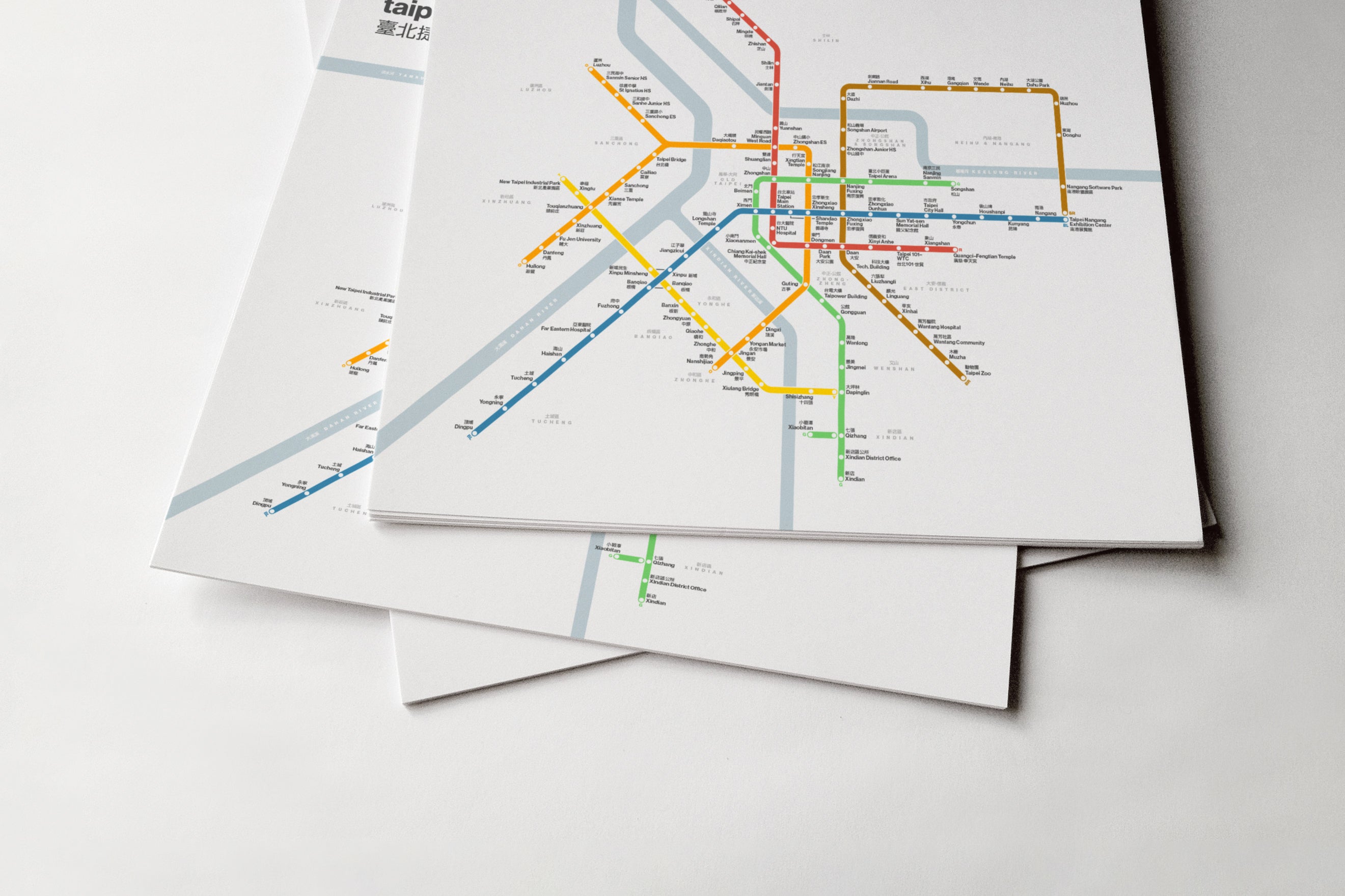 Taipei Metro 臺北捷運 / Light Mode System Map / Bilingual