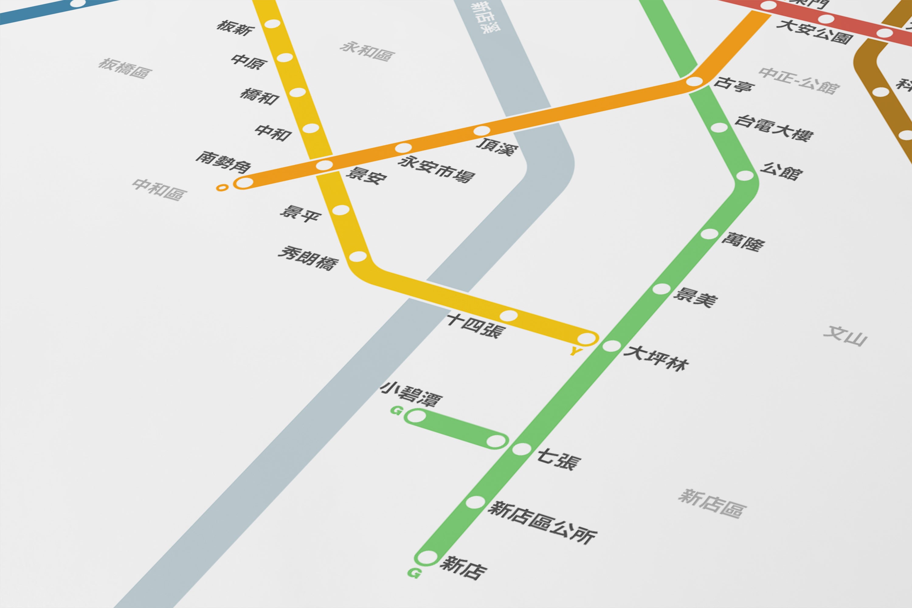 Taipei Metro 臺北捷運 / Light Mode System Map / Chinese