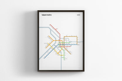 Taipei Metro 臺北捷運 / Light Mode System Map / English
