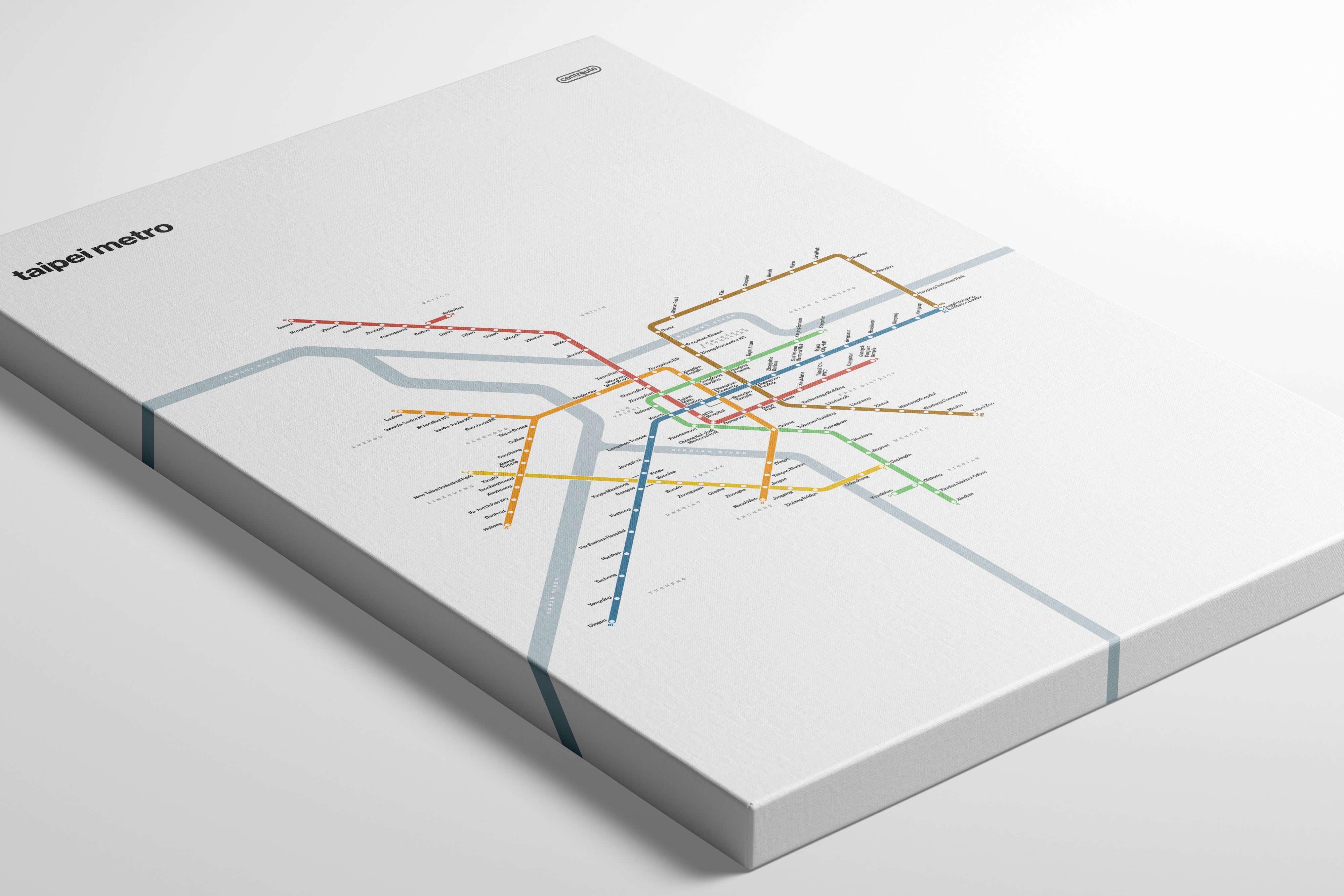Taipei Metro 臺北捷運 / Light Mode System Map / English