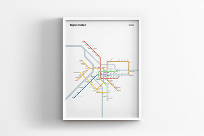 Taipei Metro 臺北捷運 / Light Mode System Map / English