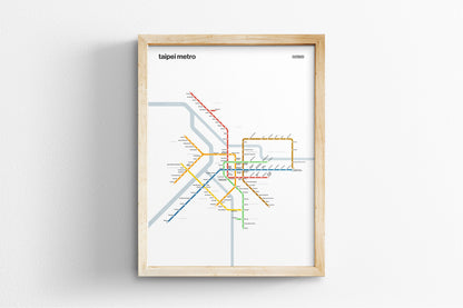 Taipei Metro 臺北捷運 / Light Mode System Map / English