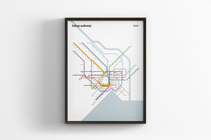 Tokyo Subway 東京の地下鉄 / Light Mode System Map / English