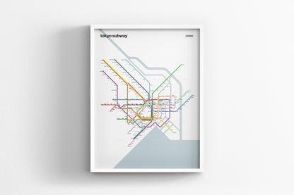 Tokyo Subway 東京の地下鉄 / Light Mode System Map / English