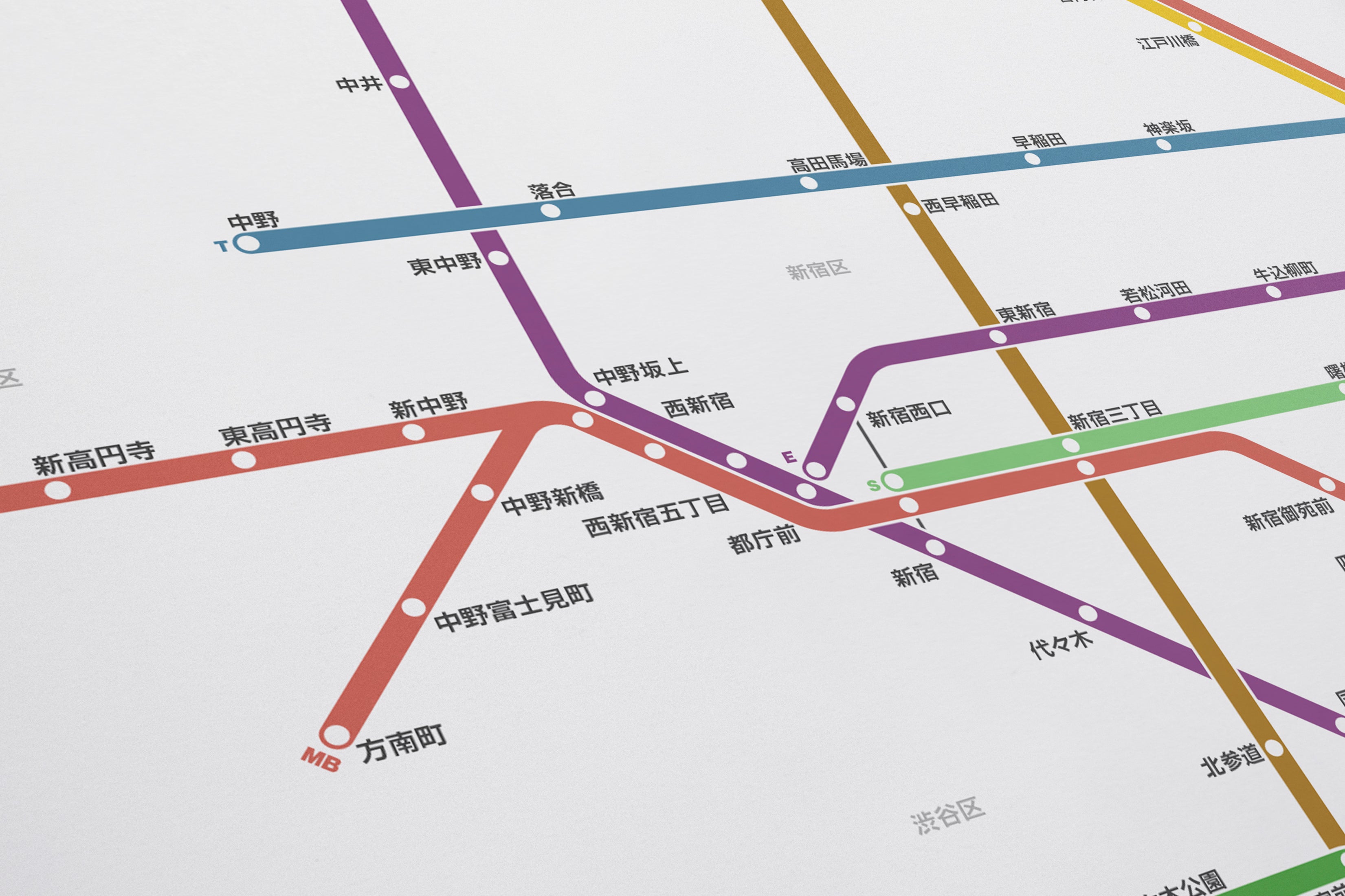 Tokyo Subway 東京の地下鉄 / Light Mode System Map / Japanese