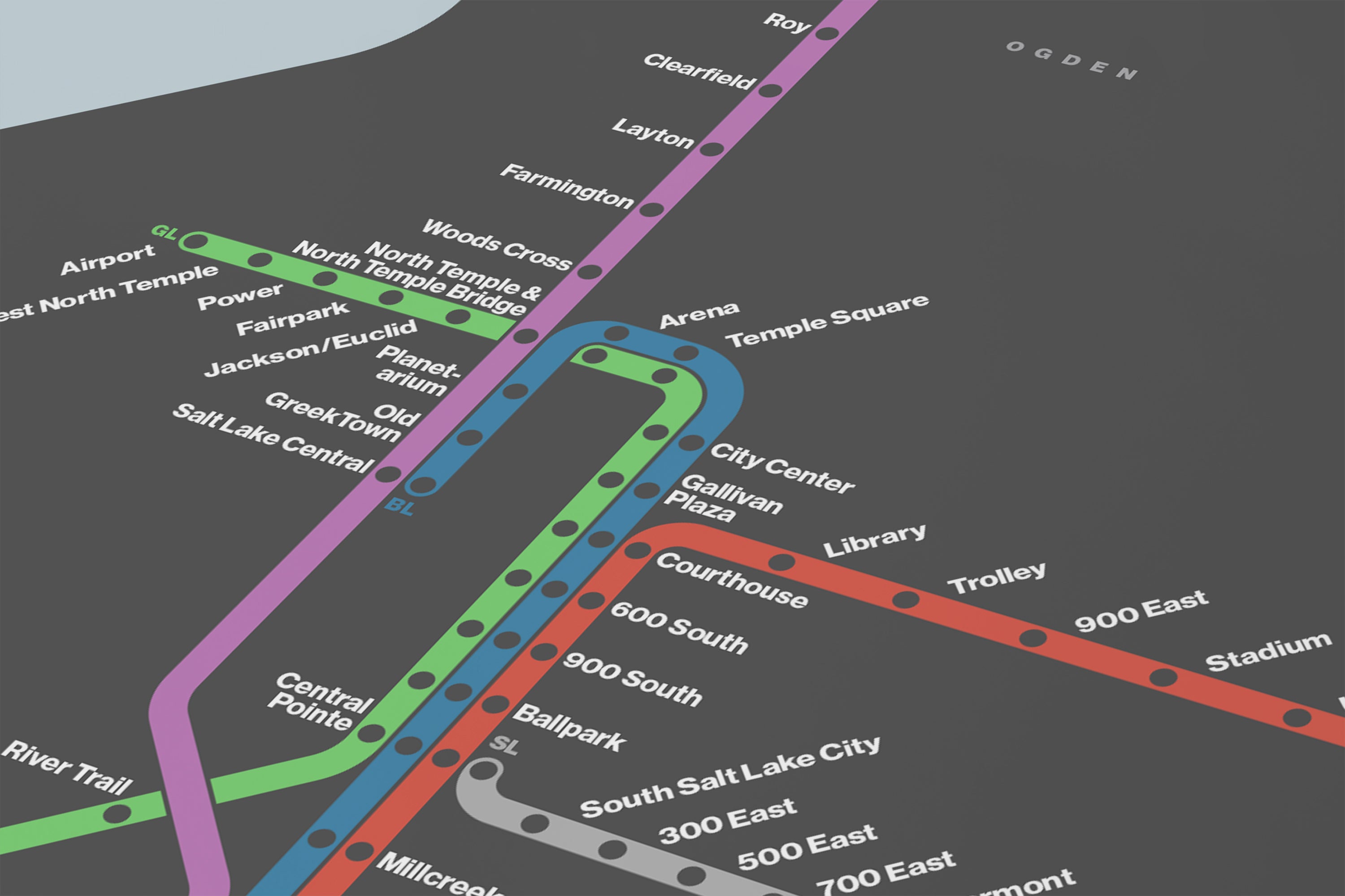 Utah Trax / Dark Mode System Map
