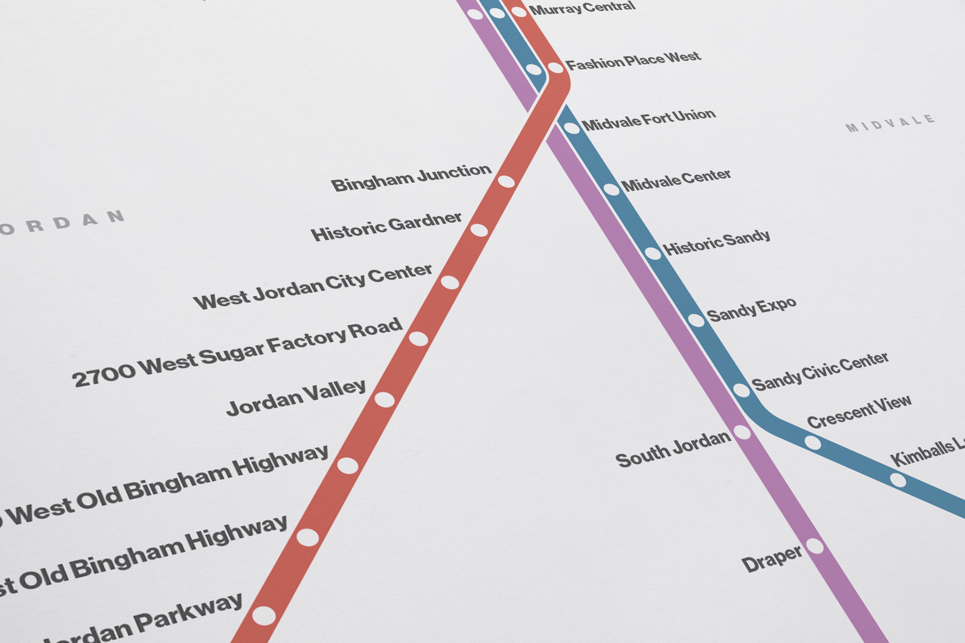 Utah Trax / Light Mode System Map