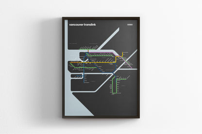 Vancouver Translink / Dark Mode System Map