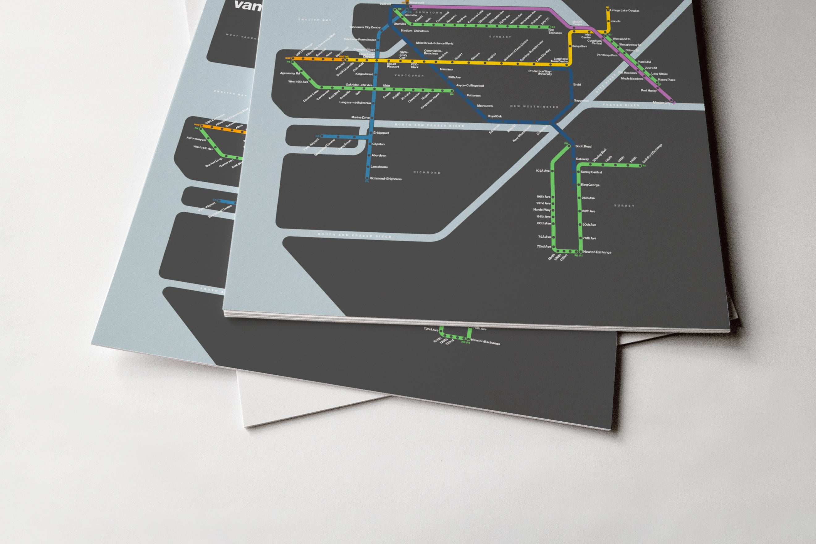 Vancouver Translink / Dark Mode System Map