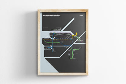 Vancouver Translink / Dark Mode System Map