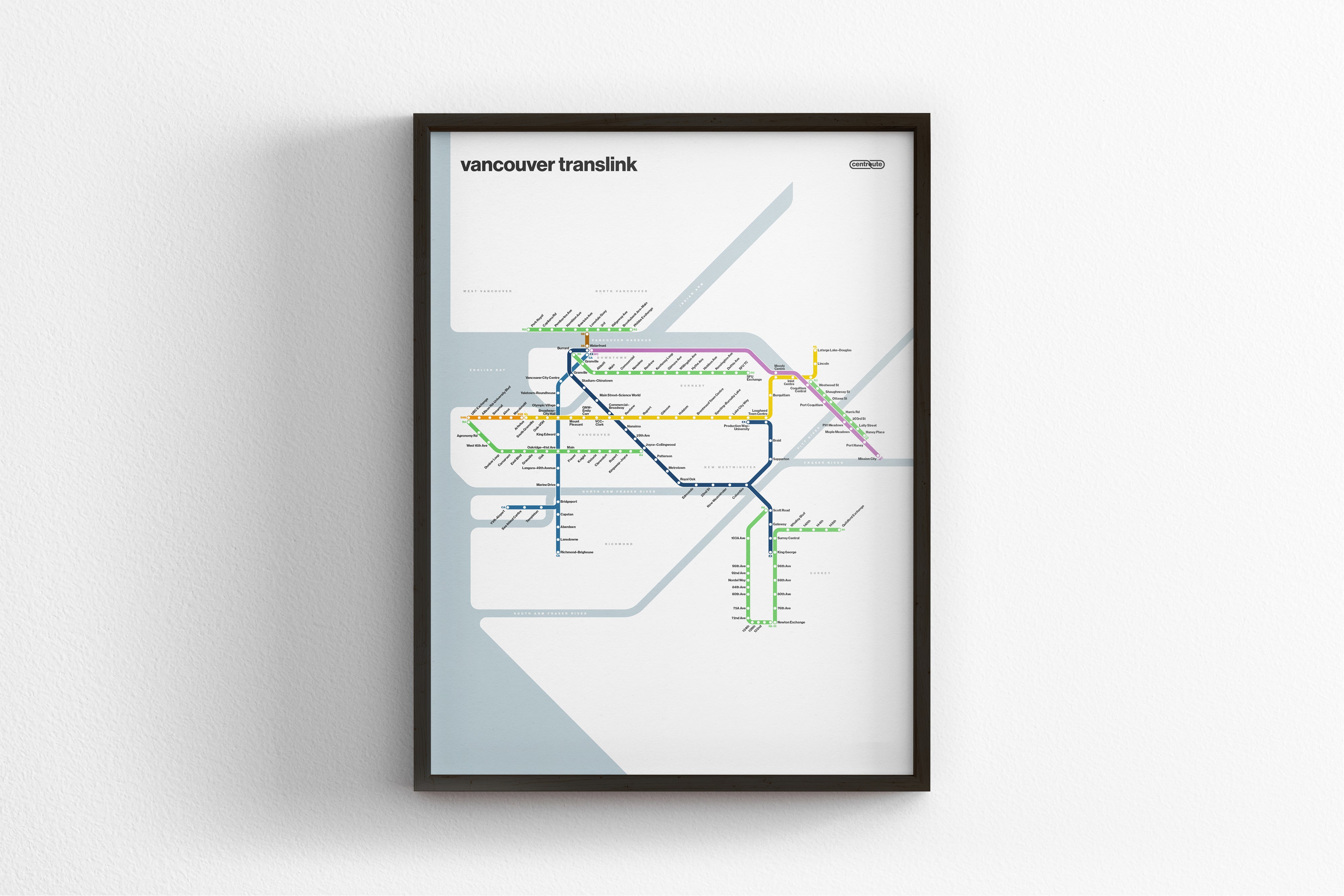 Vancouver Translink / Light Mode System Map