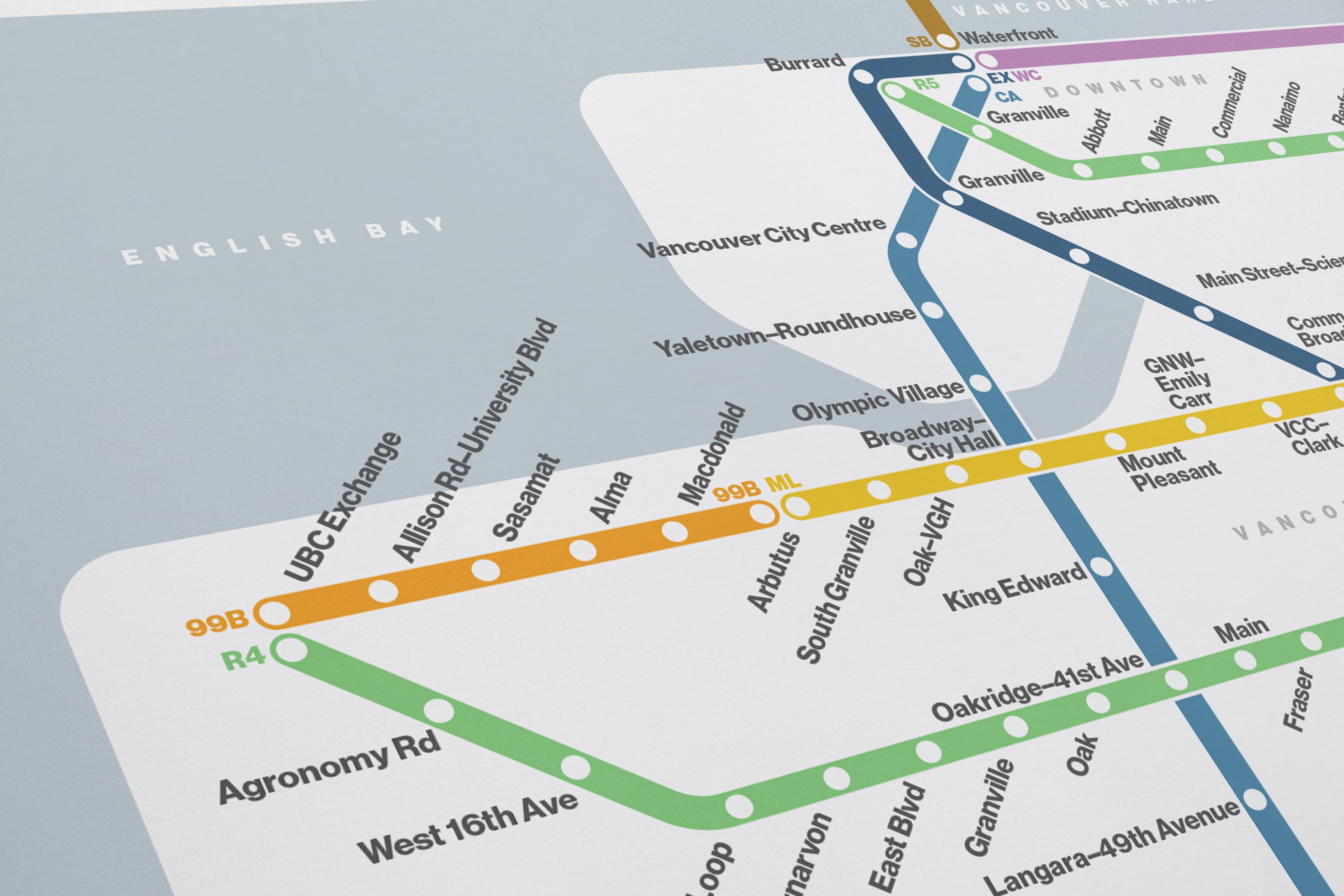 Vancouver Translink / Light Mode System Map