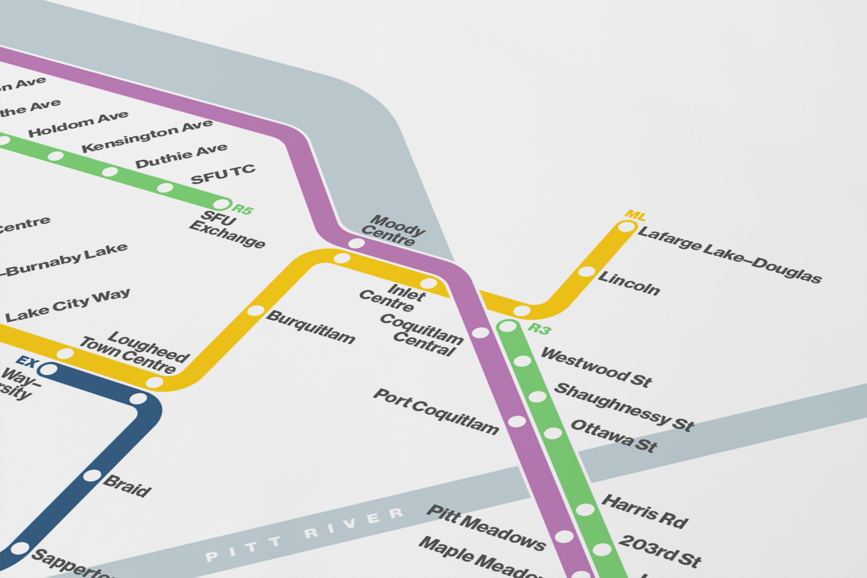 Vancouver Translink / Light Mode System Map