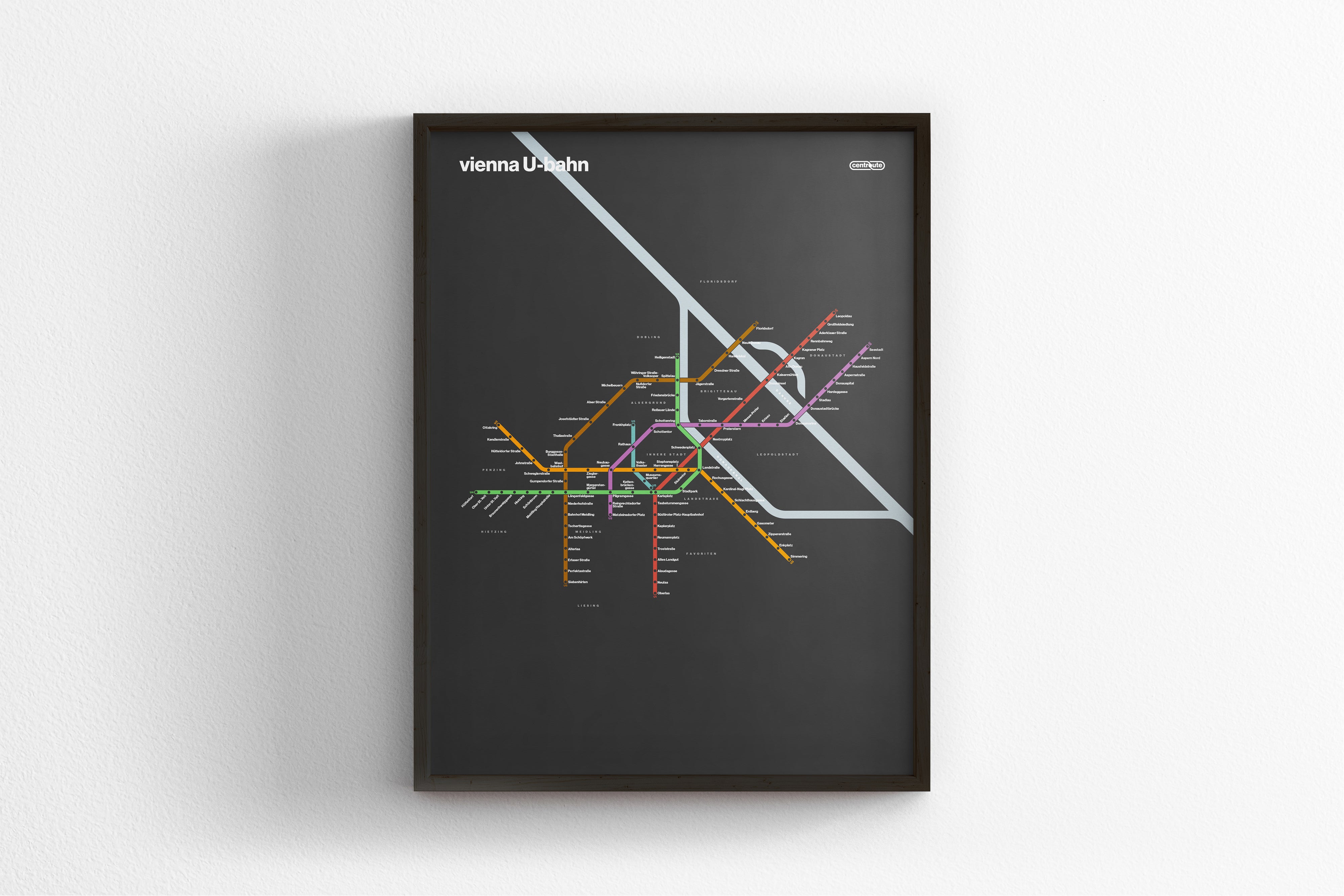 Vienna U-Bahn / Dark Mode System Map