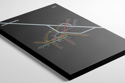 Vienna U-Bahn / Dark Mode System Map