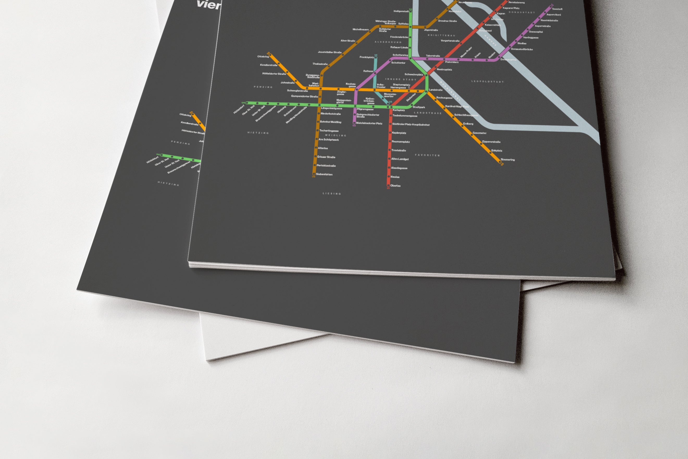 Vienna U-Bahn / Dark Mode System Map