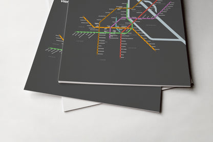 Vienna U-Bahn / Dark Mode System Map
