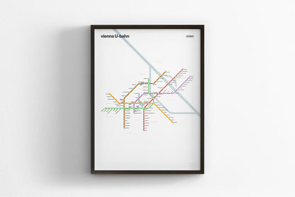 Vienna U-Bahn / Light Mode System Map