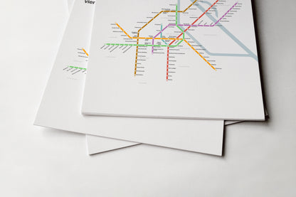 Vienna U-Bahn / Light Mode System Map