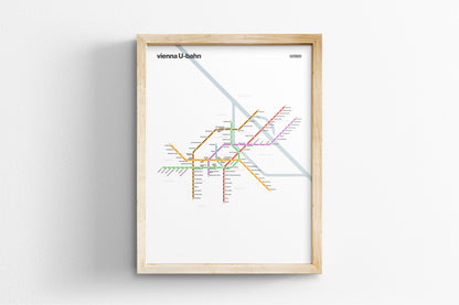 Vienna U-Bahn / Light Mode System Map